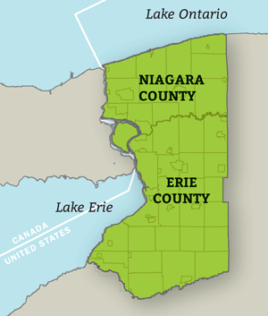 Service Area Map - Erie and Niagara Counties